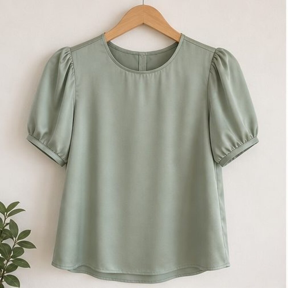 Sage Smocked Top